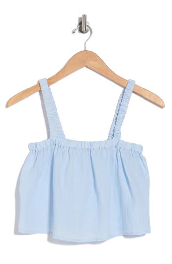 Vitamin A ® Tallows Crop Cover-up Top In Celeste