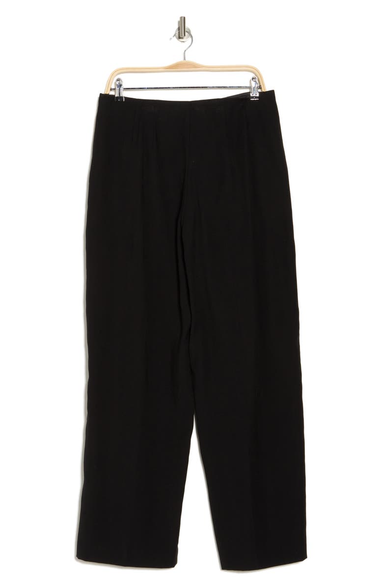 DKNY Tie Front Twill Pants, Alternate, color, Black