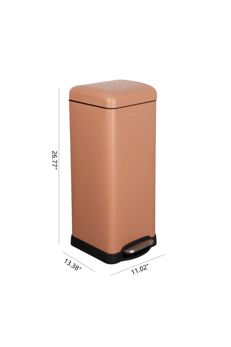 Betty Retro Step Pedal Trash Can, Alternate, color, Clay Rose