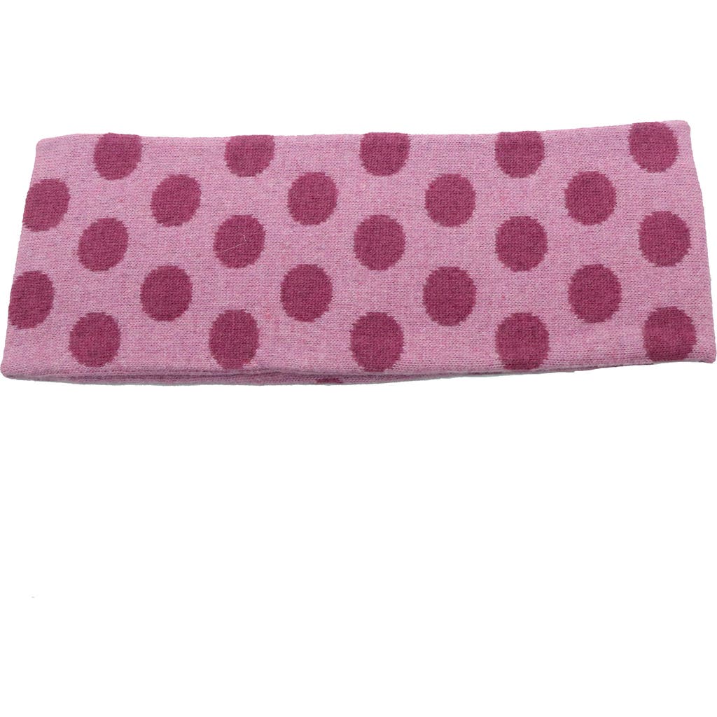 Portolano Polka Dots Headband In Purple