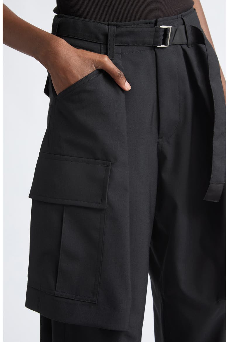 Cargo Overlay Suiting Pants, Alternate, color, BLACK