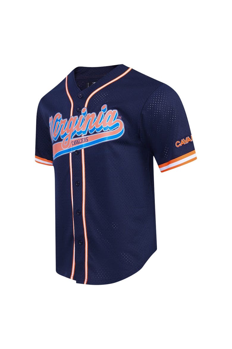 Men's Pro Standard Navy Virginia Cavaliers Mesh Full-Button Replica Baseball Jersey, Alternate, color, Navy