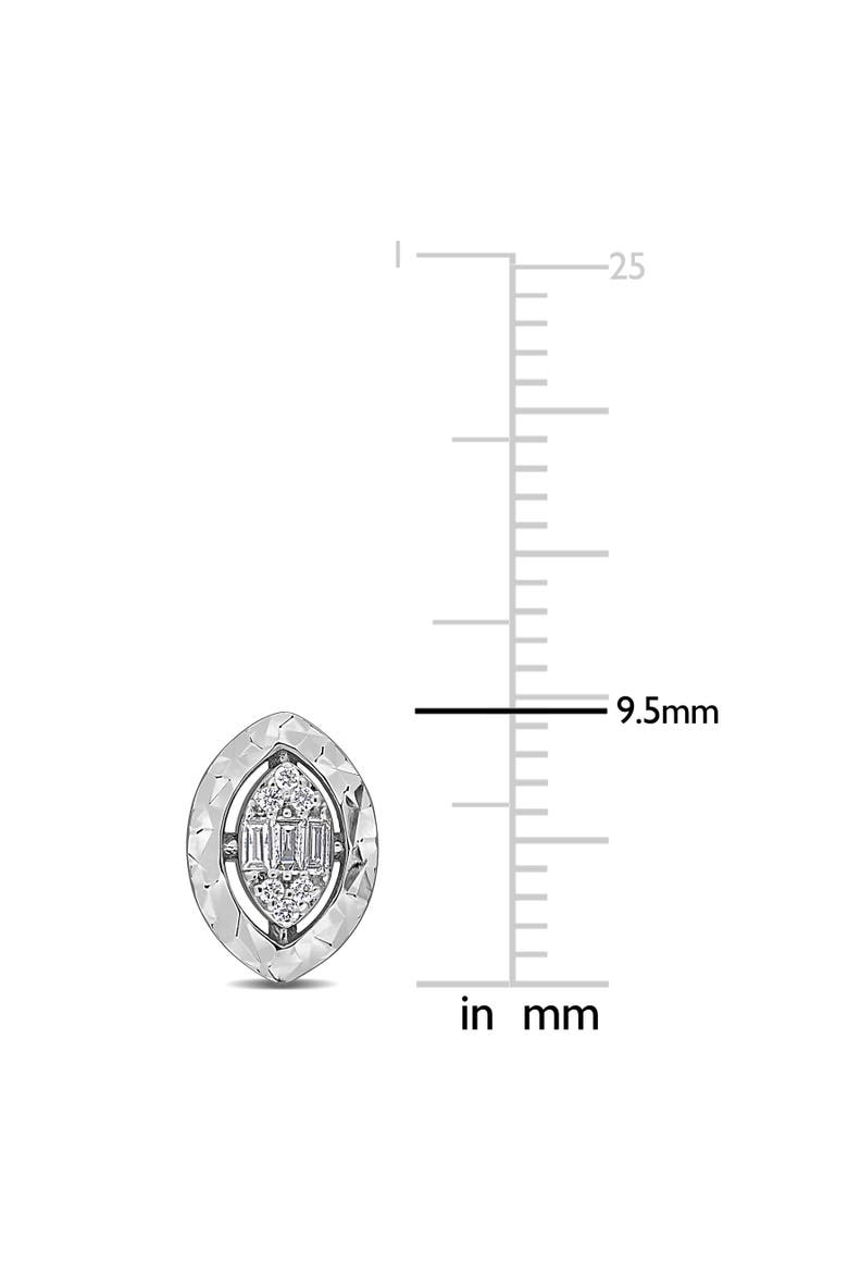 Diamond Cluster Stud Earrings 14k White Gold, Alternate, color, 14k White Gold