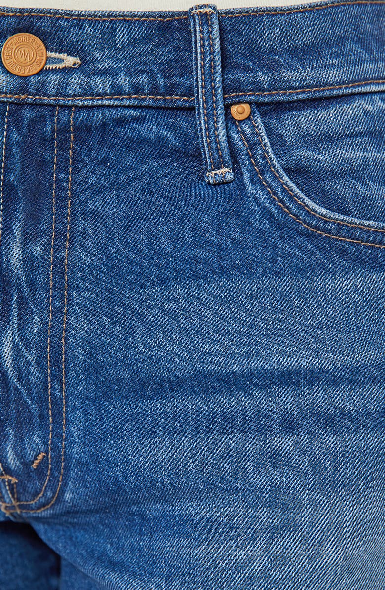 MOTHER The Dodger Frayed Denim Shorts, Alternate, color, Bunny Hop