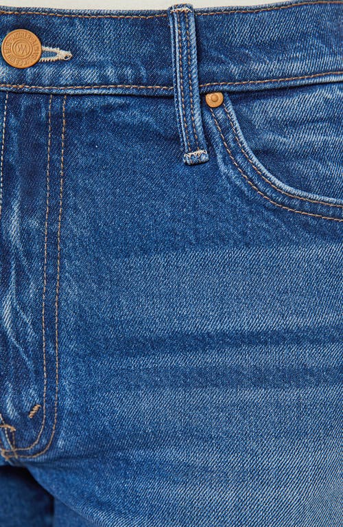 Mother The Dodger Frayed Denim Shorts In Blue