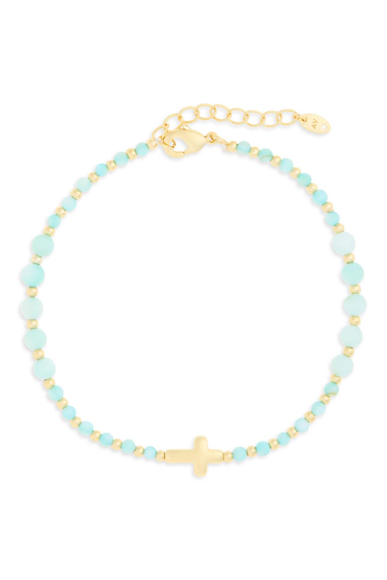 Cross Bracelet, Main, color, GOLD