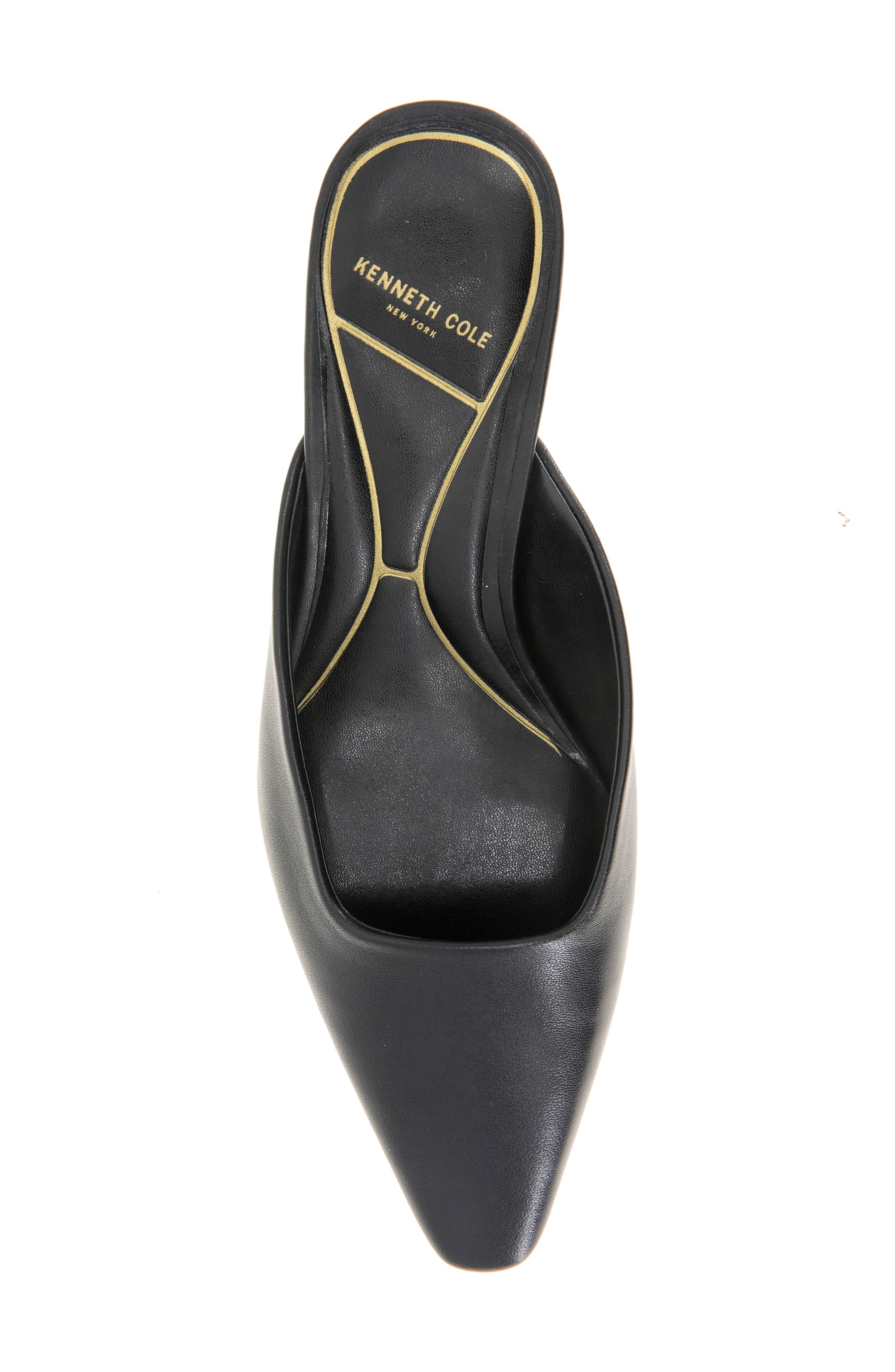 Kenneth Cole Margo Kitten Heel Mule, Alternate, color, Black Leather