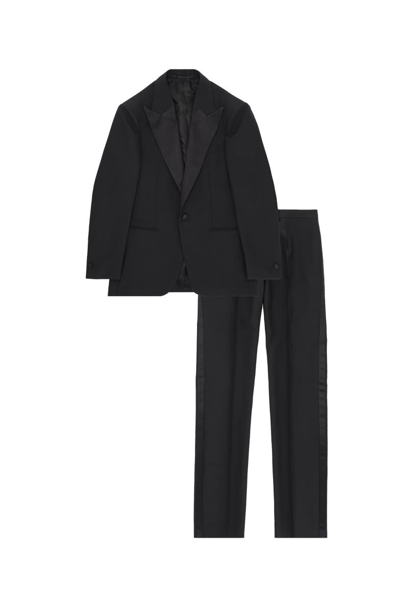 Fortela Bond Fresco Wool Suit, Main, color, Black