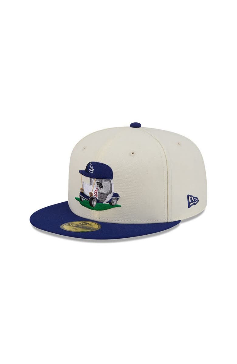 New Era Men's New Era  Cream/Royal Los Angeles Dodgers Bullpen Cart 59FIFTY Fitted Hat, Alternate, color, Cream