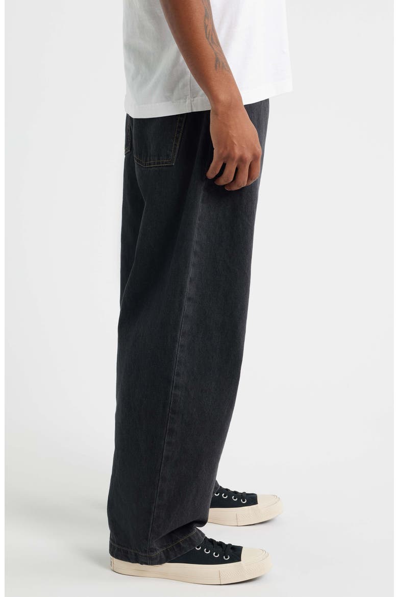 Brandon Loose Straight Leg Jeans, Alternate, color, BLACK STONE WASHED