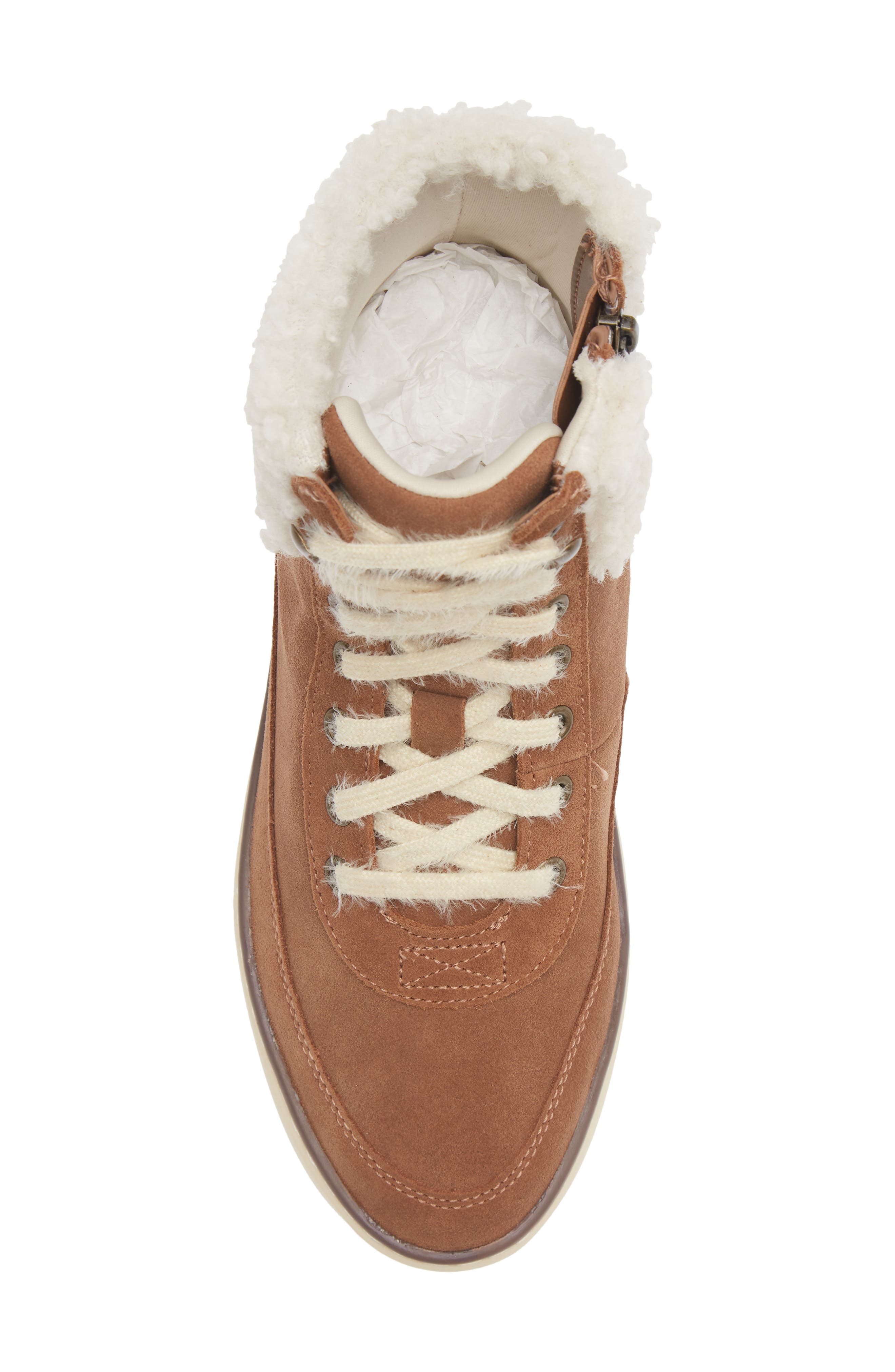 Olympia Faux Shearling Bootie, Alternate, color, HAZELNUT SUEDE