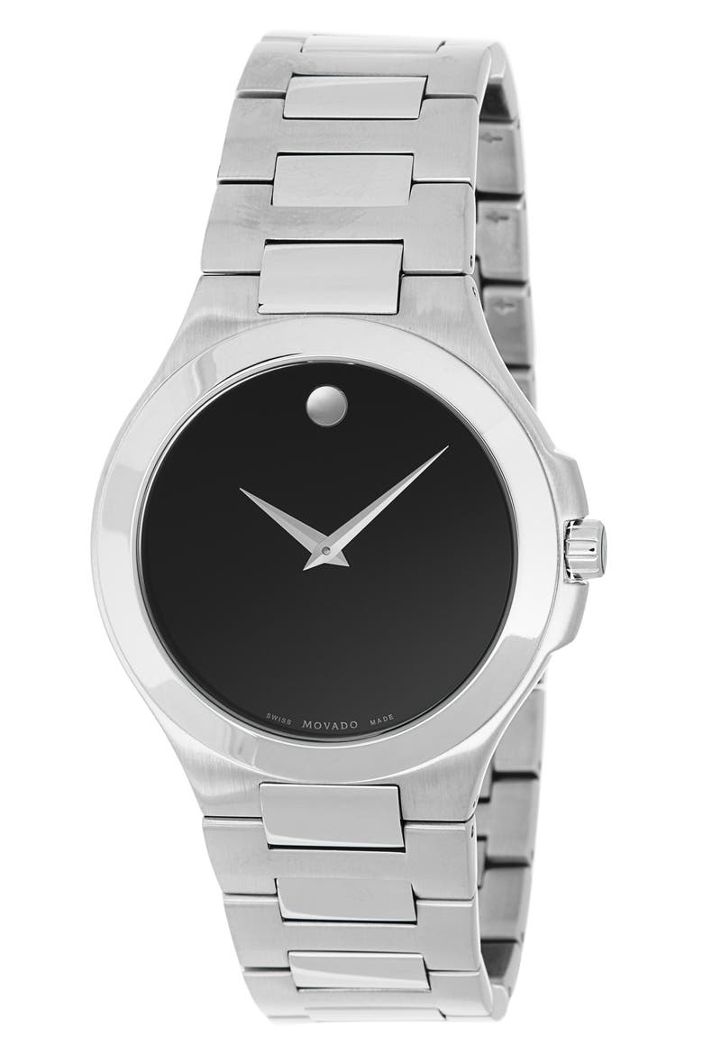 Portofolio Museum Dot Bracelet Watch, 40mm, Main, color, BLACK DIAL
