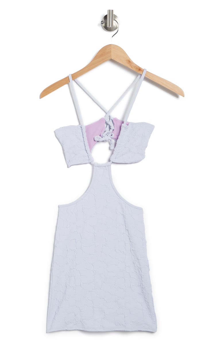 Maaji Lavender Amy Cutout Cover-Up Minidress, Alternate, color,