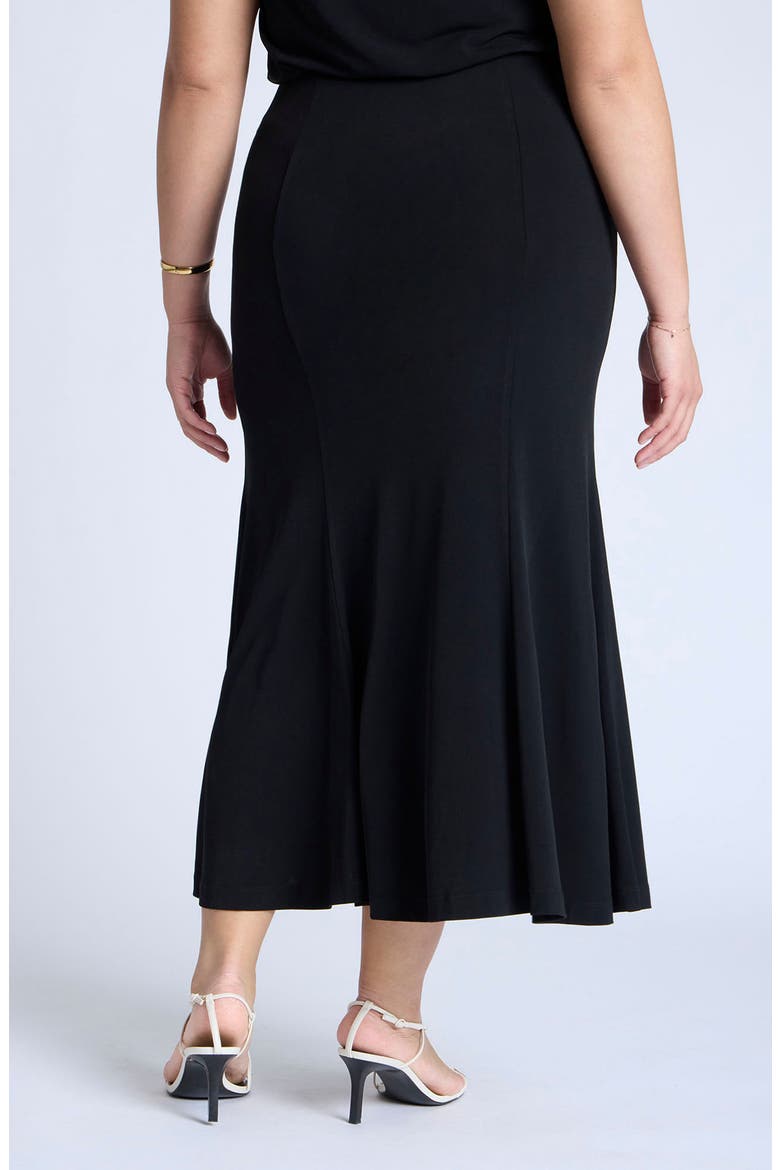 Jersey Midi Trumpet Skirt, Alternate, color, BLACK ONYX