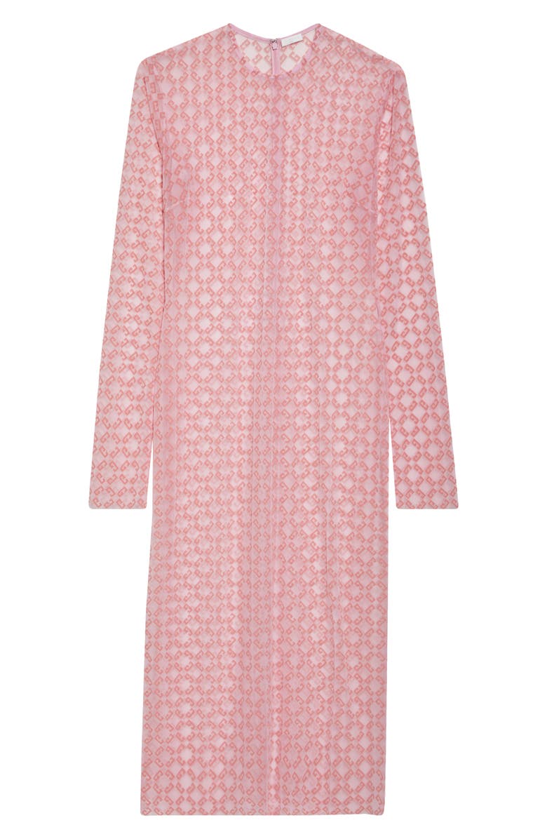 Givenchy Monogram 72 Flocked Tulle Dress, Alternate, color, Skin Rose