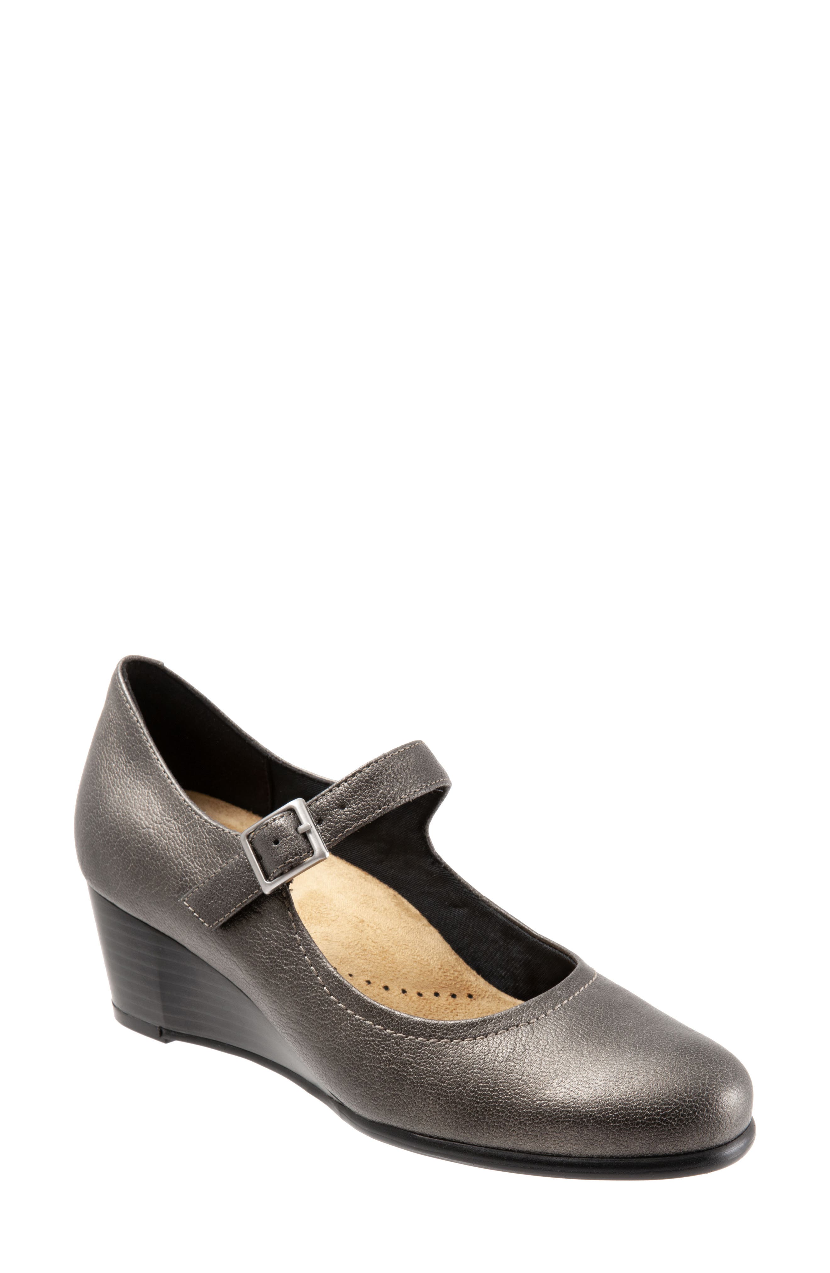 Willow Mary Jane Wedge Pump, Main, color, PEWTER LEATHER