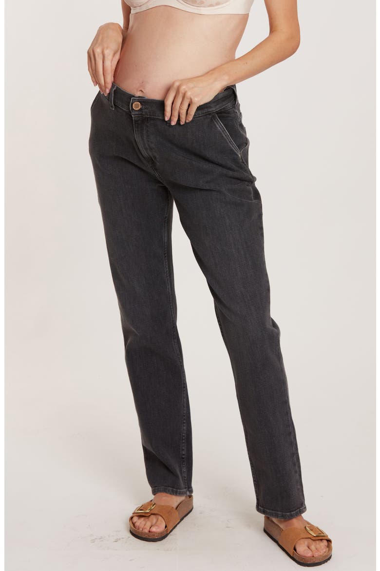 Carrie Mom fit maternity and post partum jeans, Alternate, color, GREY USED