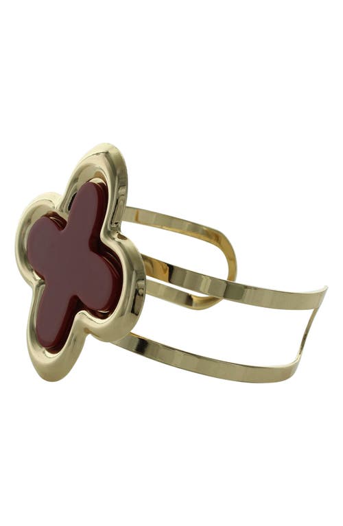 Olivia Welles Clover Cuff Bracelet In Multi