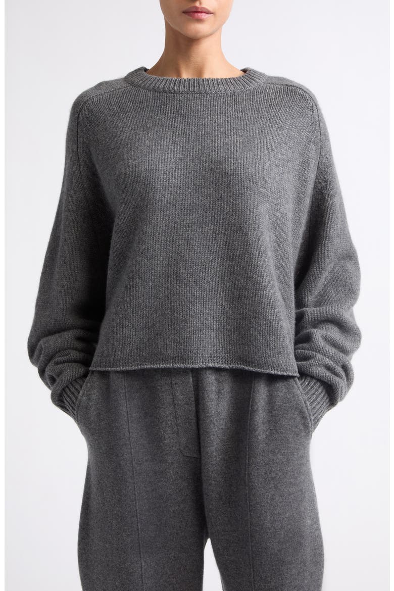 Karine Oversize Raglan Sleeve Cashmere Sweater, Main, color, GRAPHITE