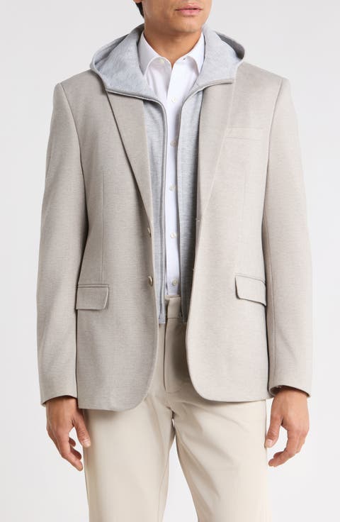 Hooded Sport Coat with Bib
