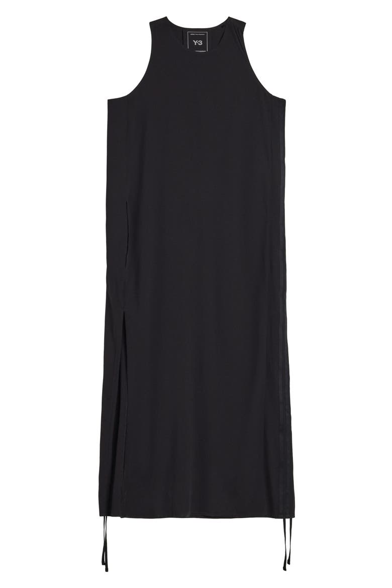 Racer Cinch Dress, Alternate, color, BLACK