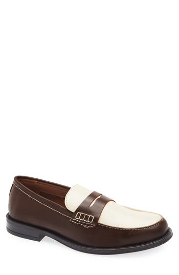 Steve Madden Draggo Penny Loafer In Brown