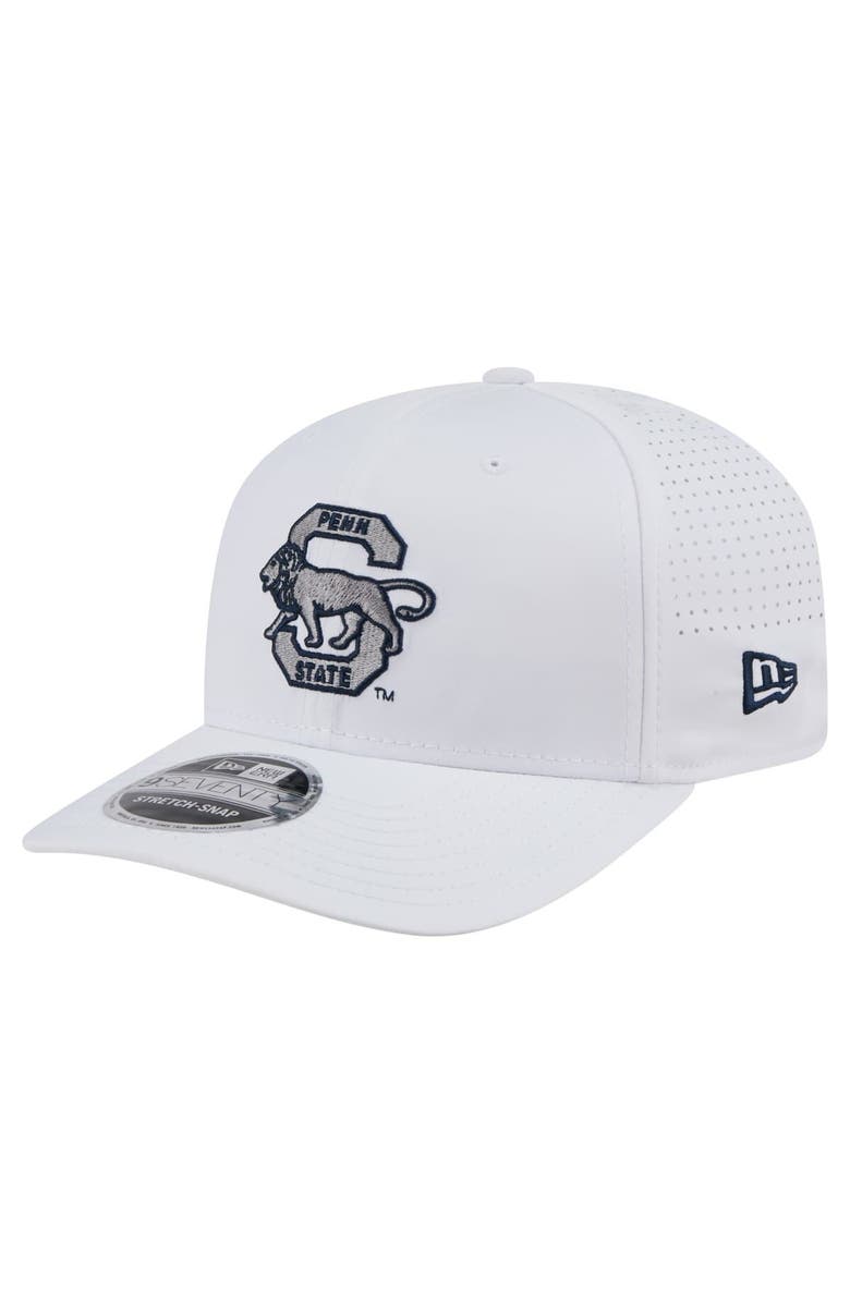 New Era Men's New Era White Penn State Nittany Lions Perform Vault 9SEVENTY Stretch-Snap Hat, Main, color, 