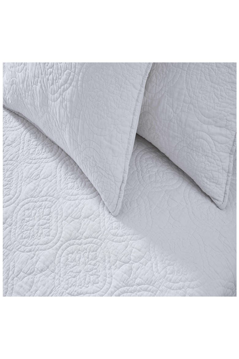 Flavia Cotton Stitched Quilt, Alternate, color, BRIGHT WHITE