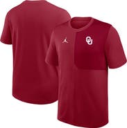 Jordan Brand Men's Jordan Brand Crimson Oklahoma Sooners 2025 Sideline UV Performance Coach T-Shirt