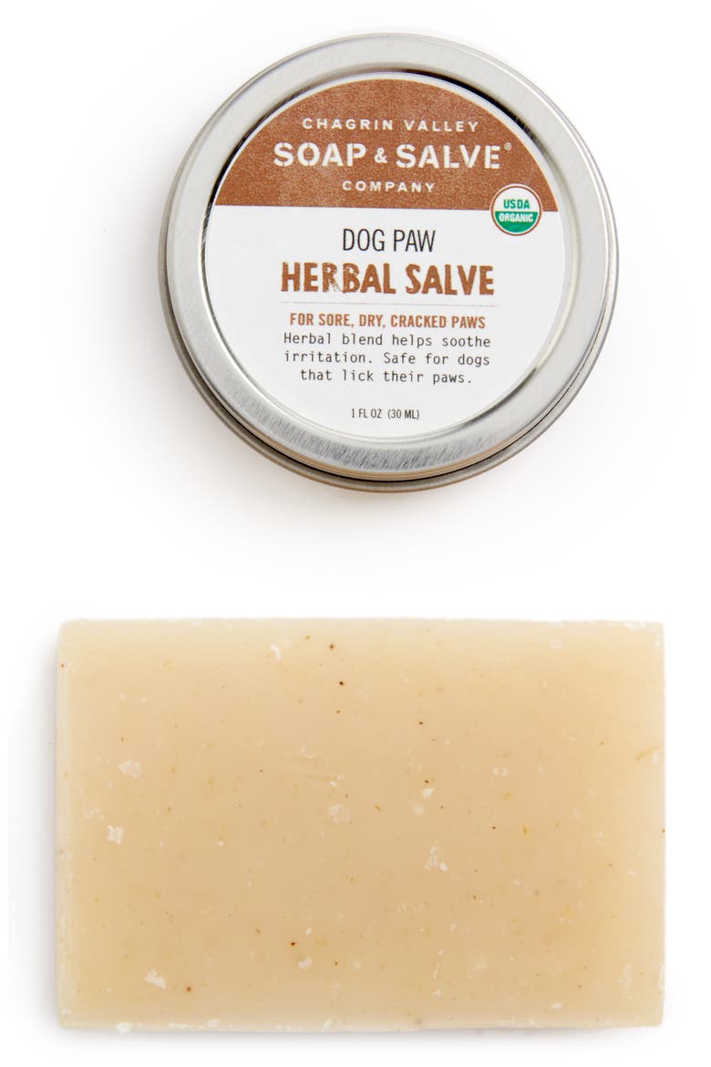 Package Free x Chagrin Valley Dog Paw Herbal Salve & Dog Shampoo Bar Set, Main, color, MULTI