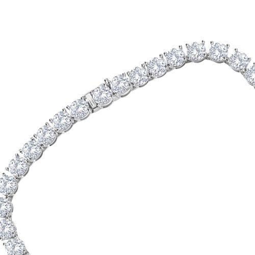Bliss Diamond 87.80ct Tw Diamond Tennis Necklace 14k Gold 18" Lab Grown In 14k White Gold