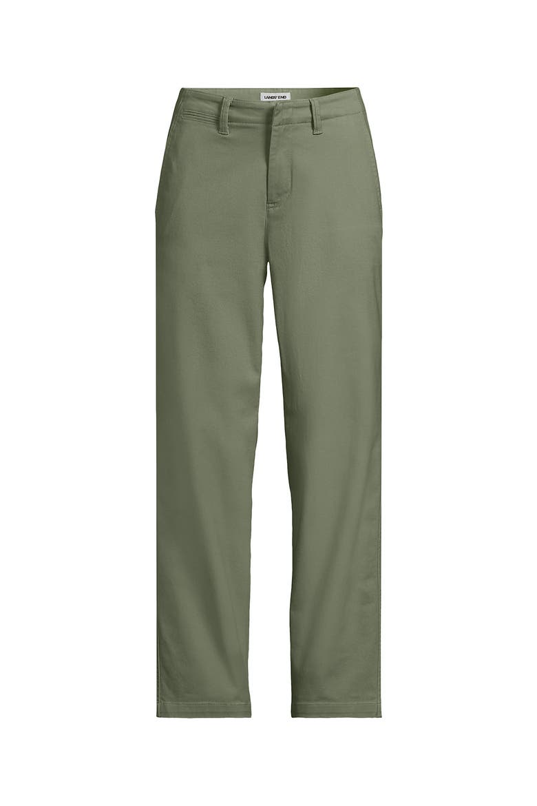Mid Rise Classic Straight Leg Chino Ankle Pants, Alternate, color, Sage