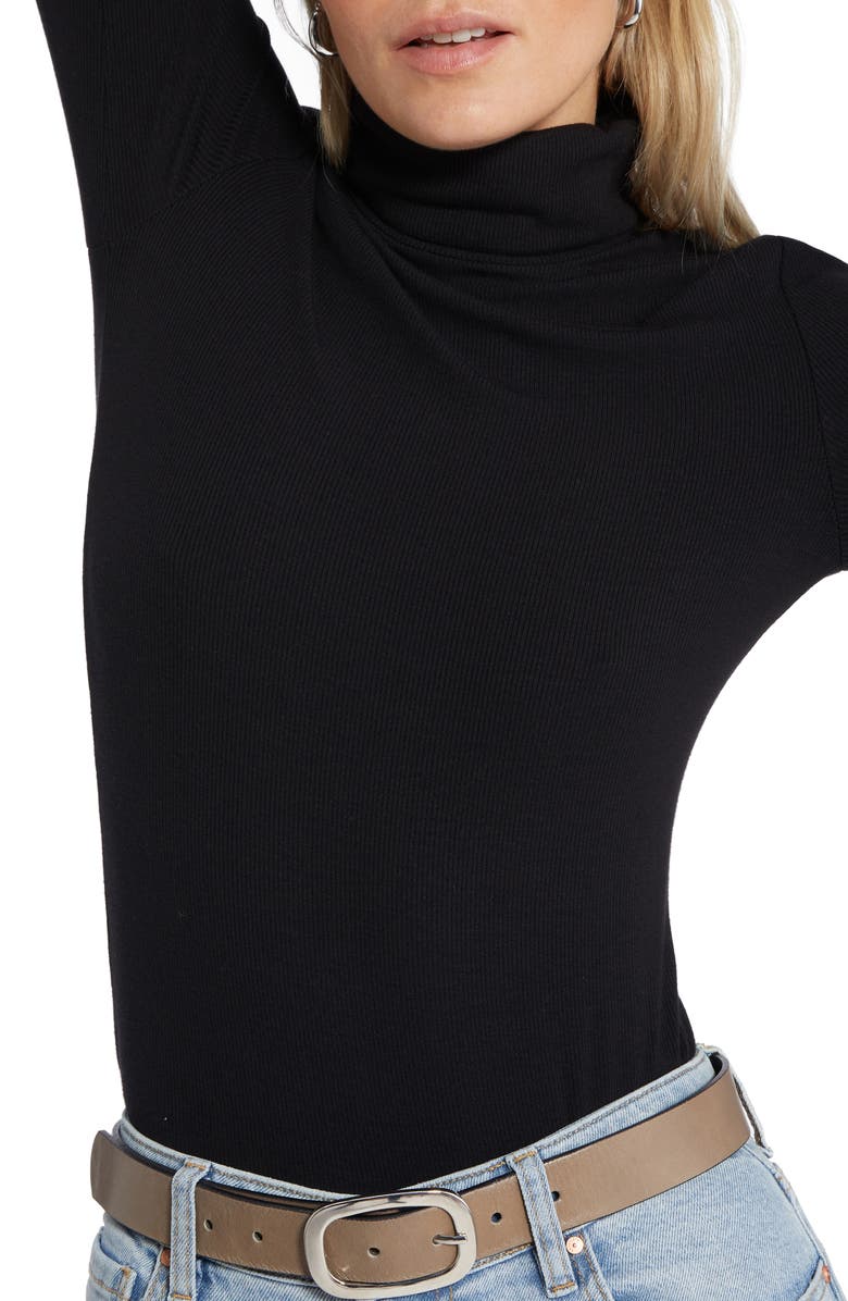 Sanctuary Essentials Turtleneck, Alternate, color, Black