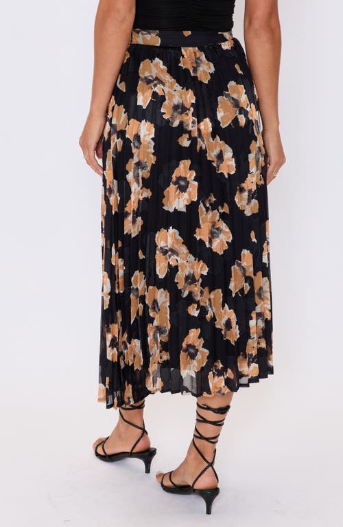 Vici Collection Zora Floral Pleated Midi Skirt In Multi