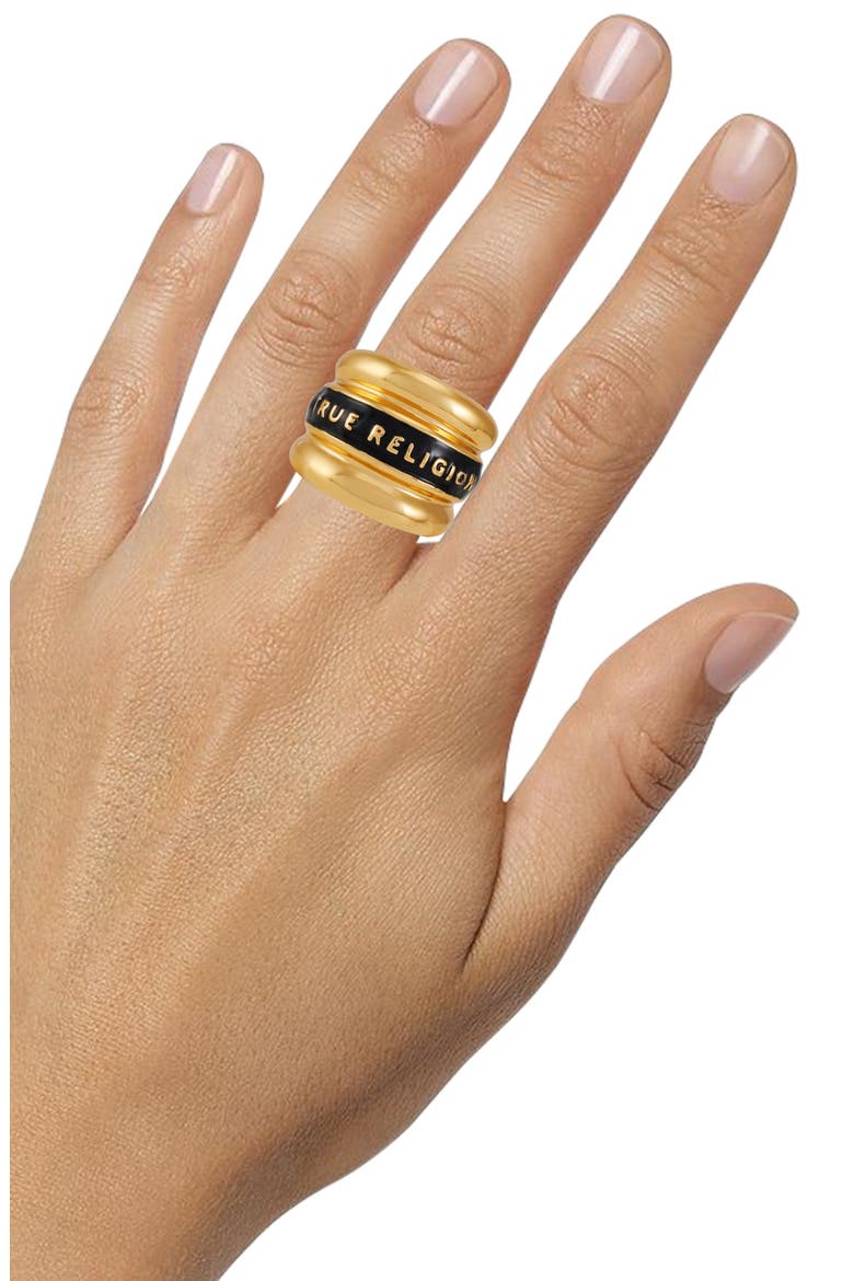 Logo Cigar Ring, Alternate, color, GOLD TONE