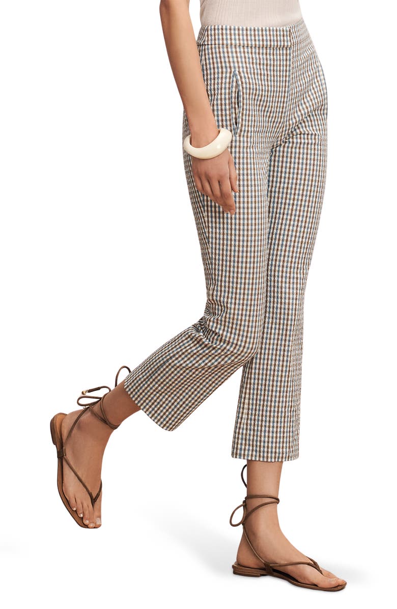 Veronica Beard Arte Check Pants, Alternate, color, Acorn Multi