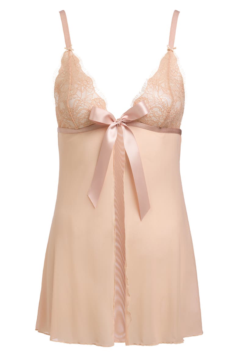 Fantacist Babydoll Chemise, Alternate, color, VINTAGE PEACH