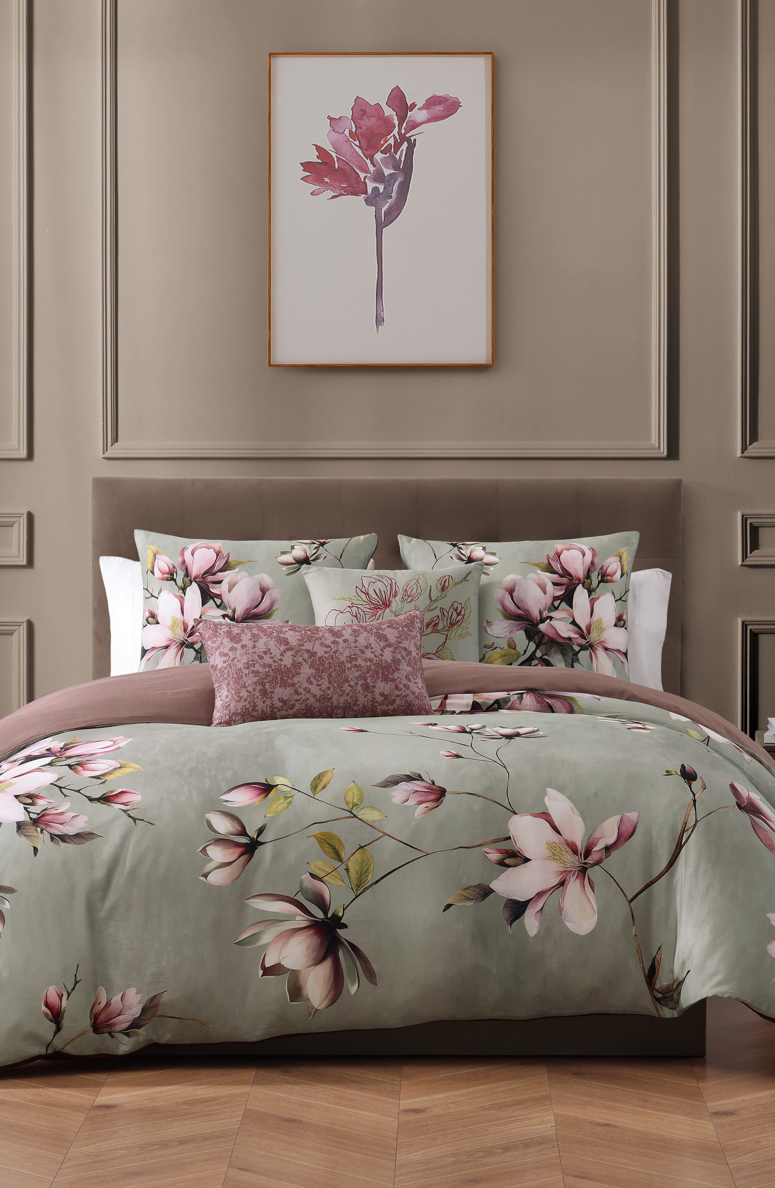 Bebejan 5-Piece Purple Lilies Reversible Comforter Set