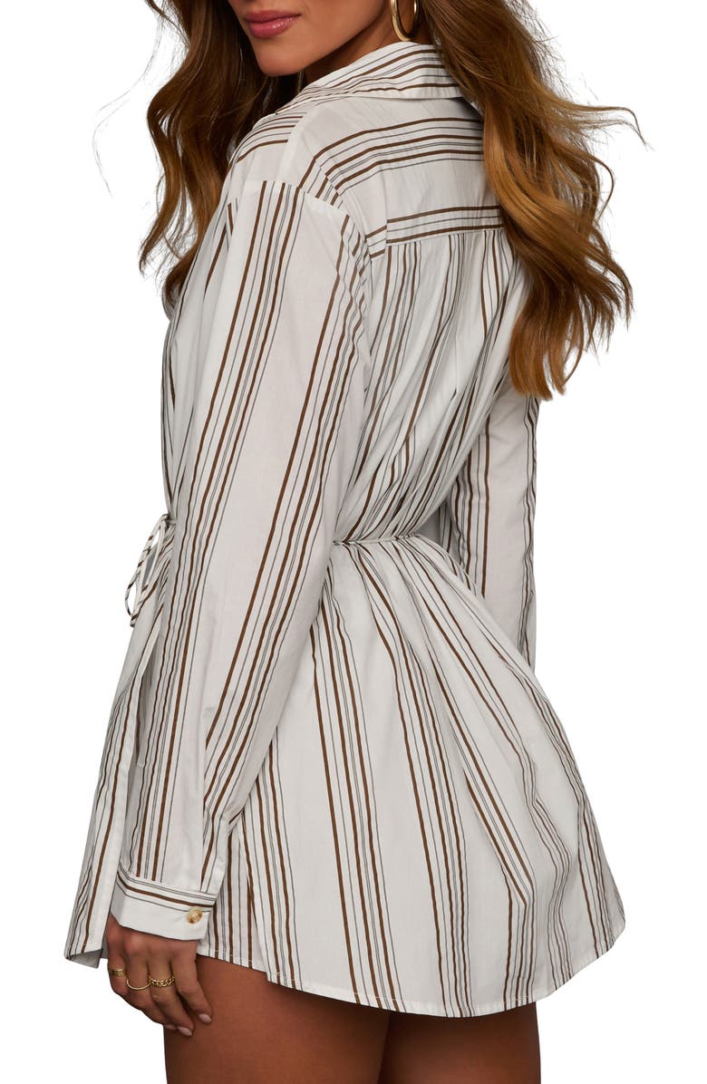 VICI Collection Charlie Stripe Waist Tie Romper, Alternate, color, 