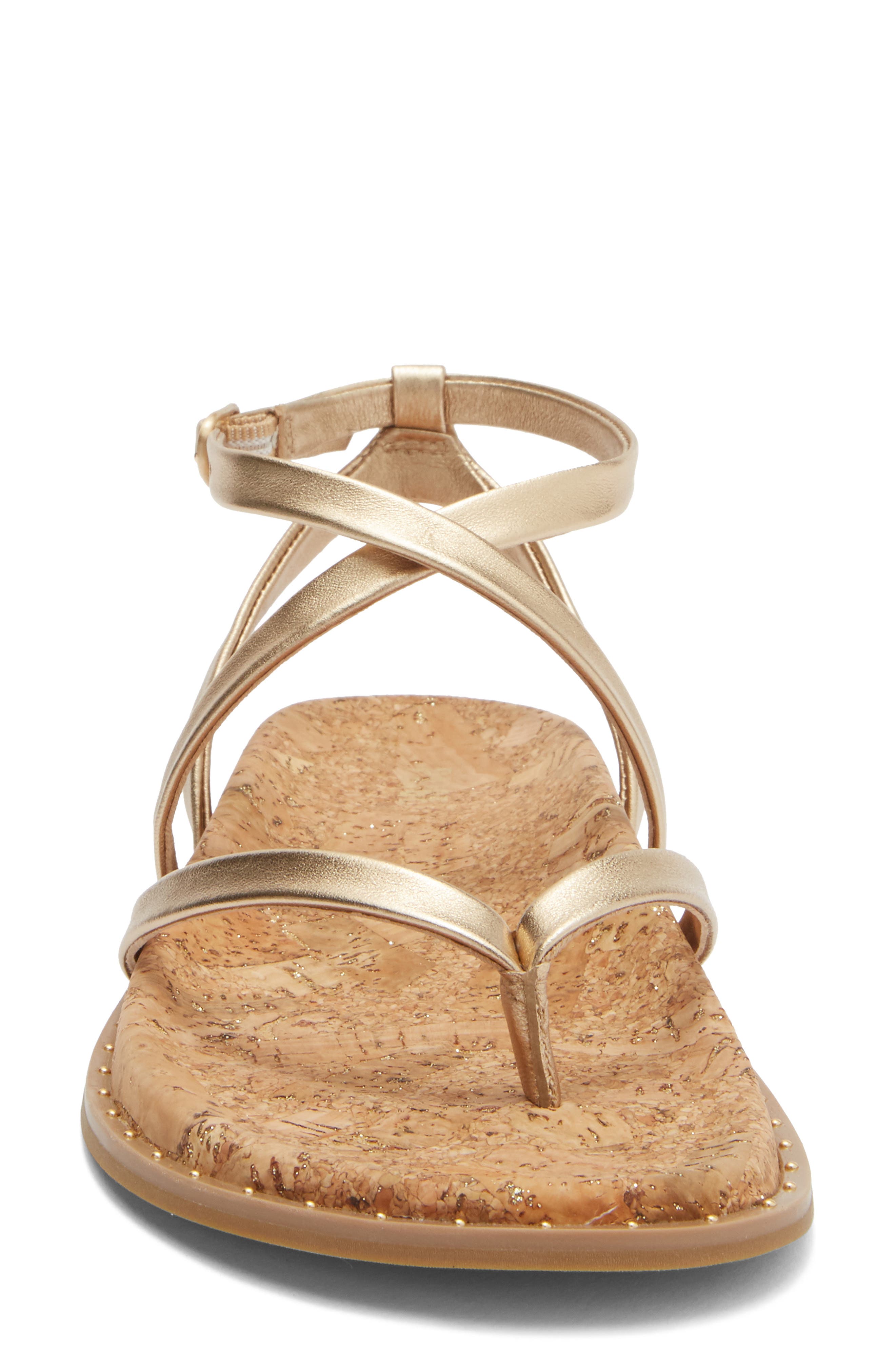 Zana Strappy Sandal, Alternate, color, DARK GOLD