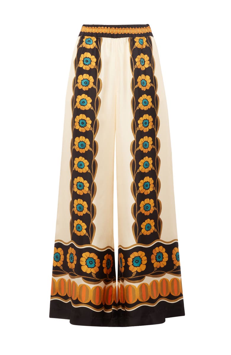 La DoubleJ Palazzo Pants Daisychain Placée Orange, Alternate, color, 