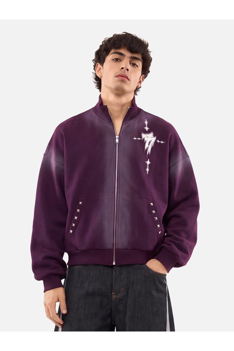 Boxy Studded Jacket, Main, color, Purple
