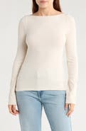 Madewell Boat Neck Long Sleeve Rib Top