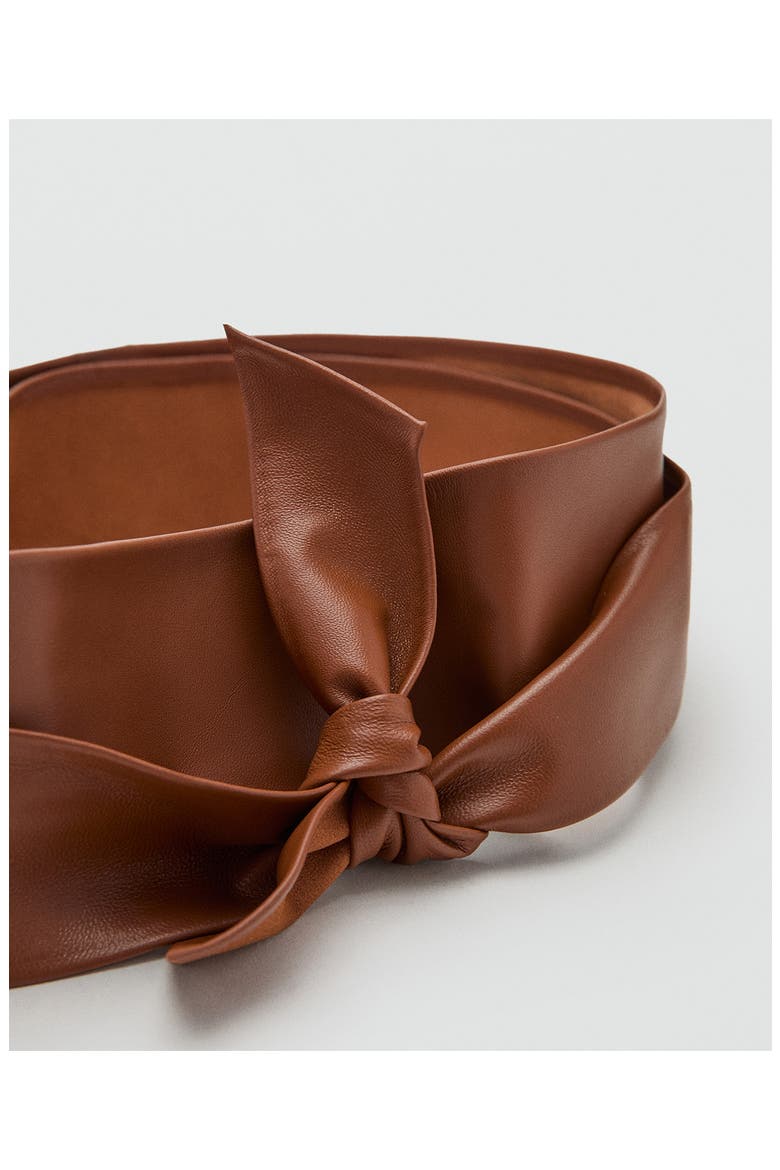 Leather Cummerbund Belt, Alternate, color, BROWN