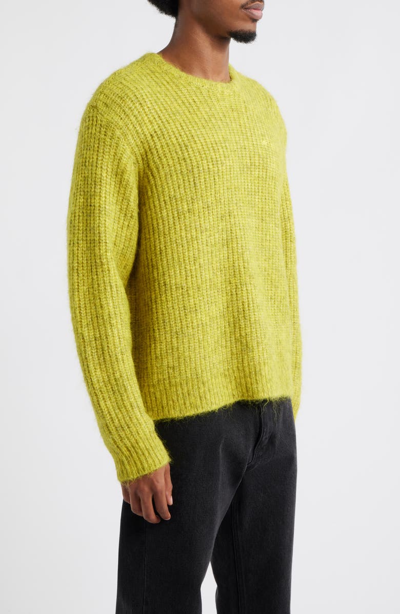 Obey Dexter Relaxed Sweater, Alternate, color, Chartreuse