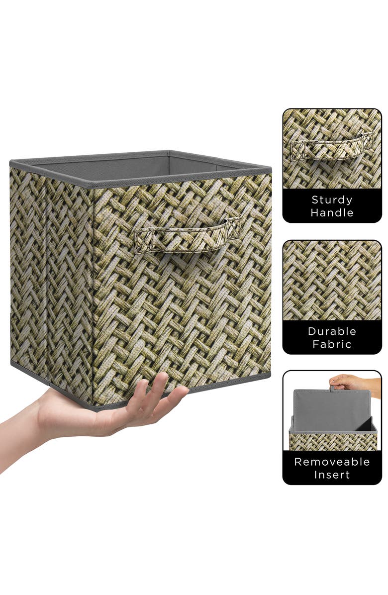 SORBUS Set of 4 Storage Bins, Alternate, color, Woven Gray