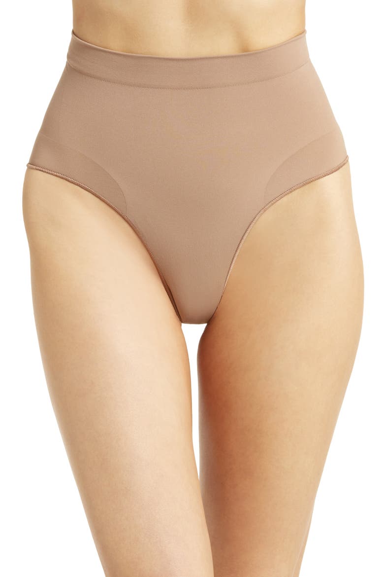 Seamless Sculpt Mid Waist Briefs, Main, color, SIENNA