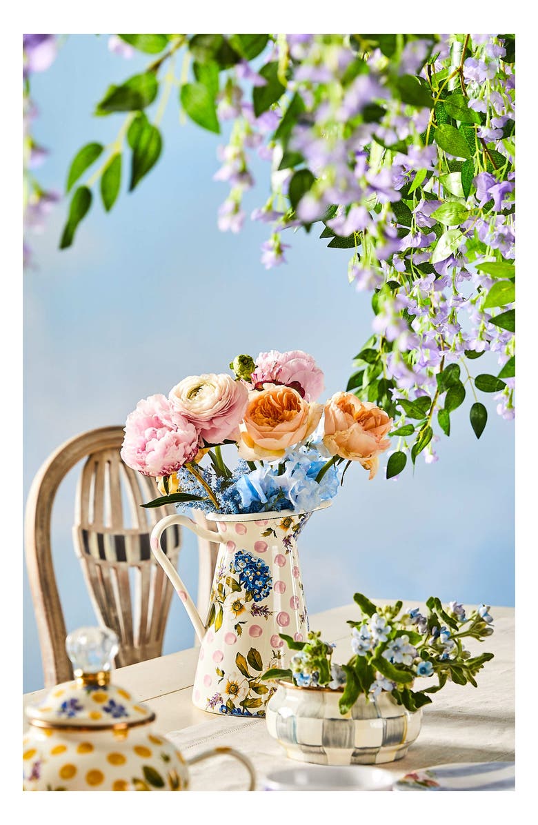 MACKENZIE CHILDS Wildflowers Medium Practical Pitcher, Alternate, color, Ivory Multi