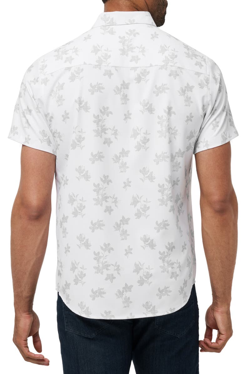 TravisMathew Mist On the Lake Short Sleeve Button-Up Shirt, Alternate, color, White