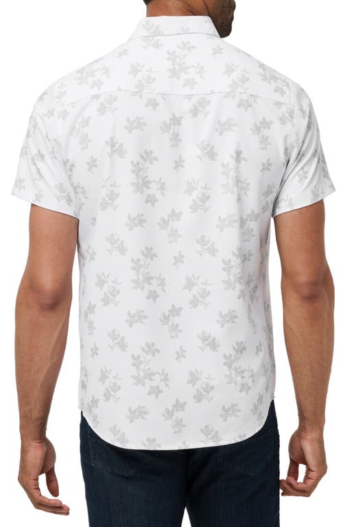 Travismathew Mist On The Lake Short Sleeve Button-up Shirt In Blue